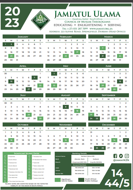 Islamic Calendar 2023 South Africa Get Calendar 2023 Update IMAGESEE