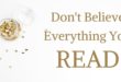 Do not believe everything you read!
